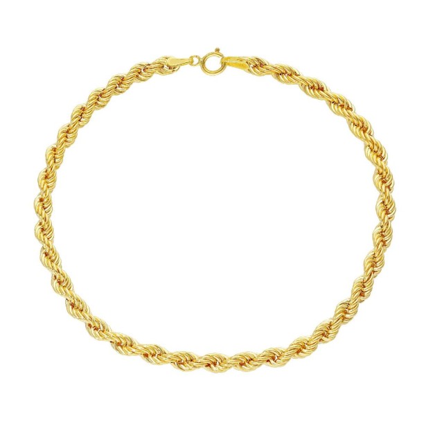 Bracciale catena corda in oro giallo 750/ooo
