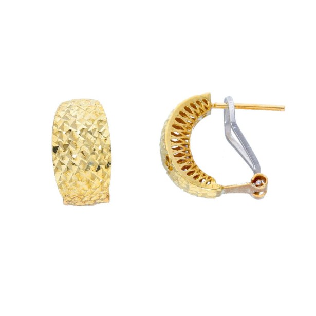 Orecchini lobo in oro giallo 750/°°°