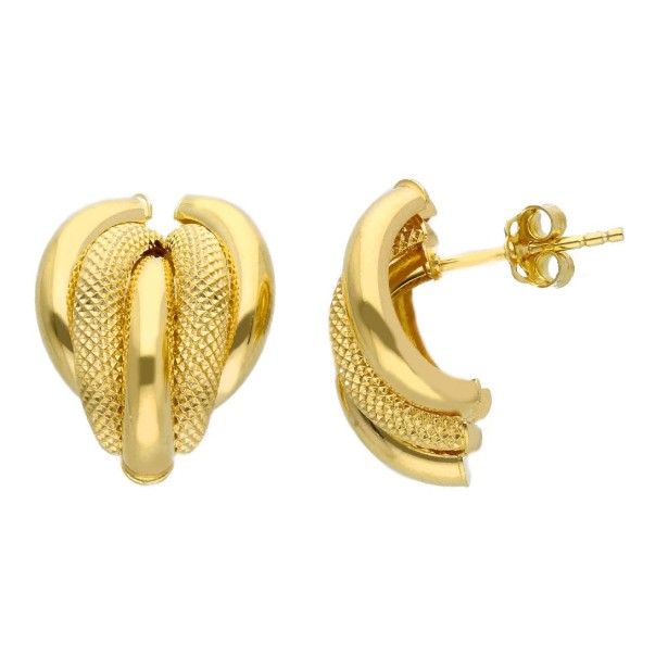 Orecchini lobo in oro giallo 750/°°°