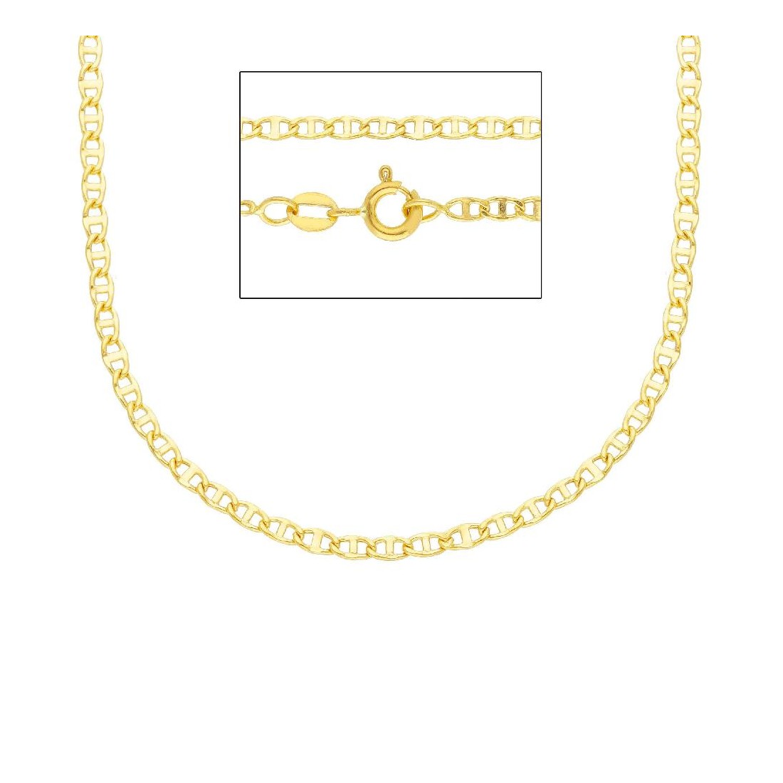 Catena traversino in oro giallo 750/°°°
