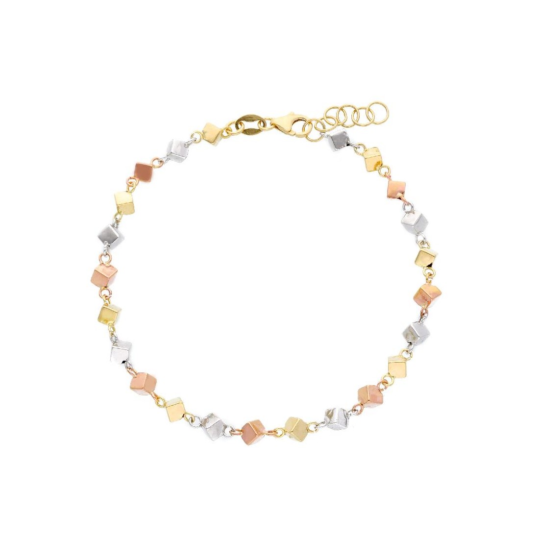 Bracciale in oro tre colori 750/°°°