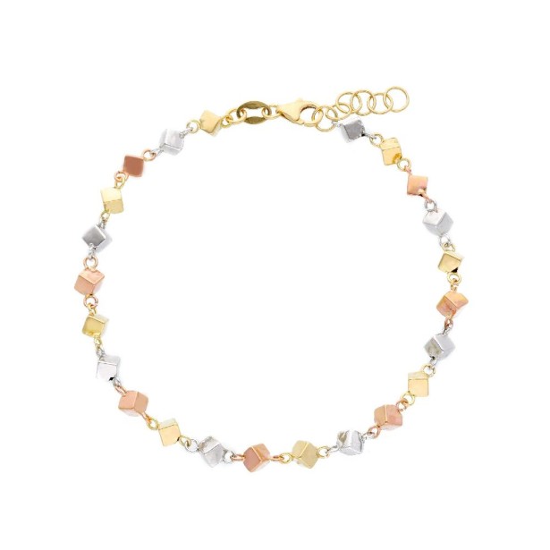 Bracciale in oro tre colori 750/°°°