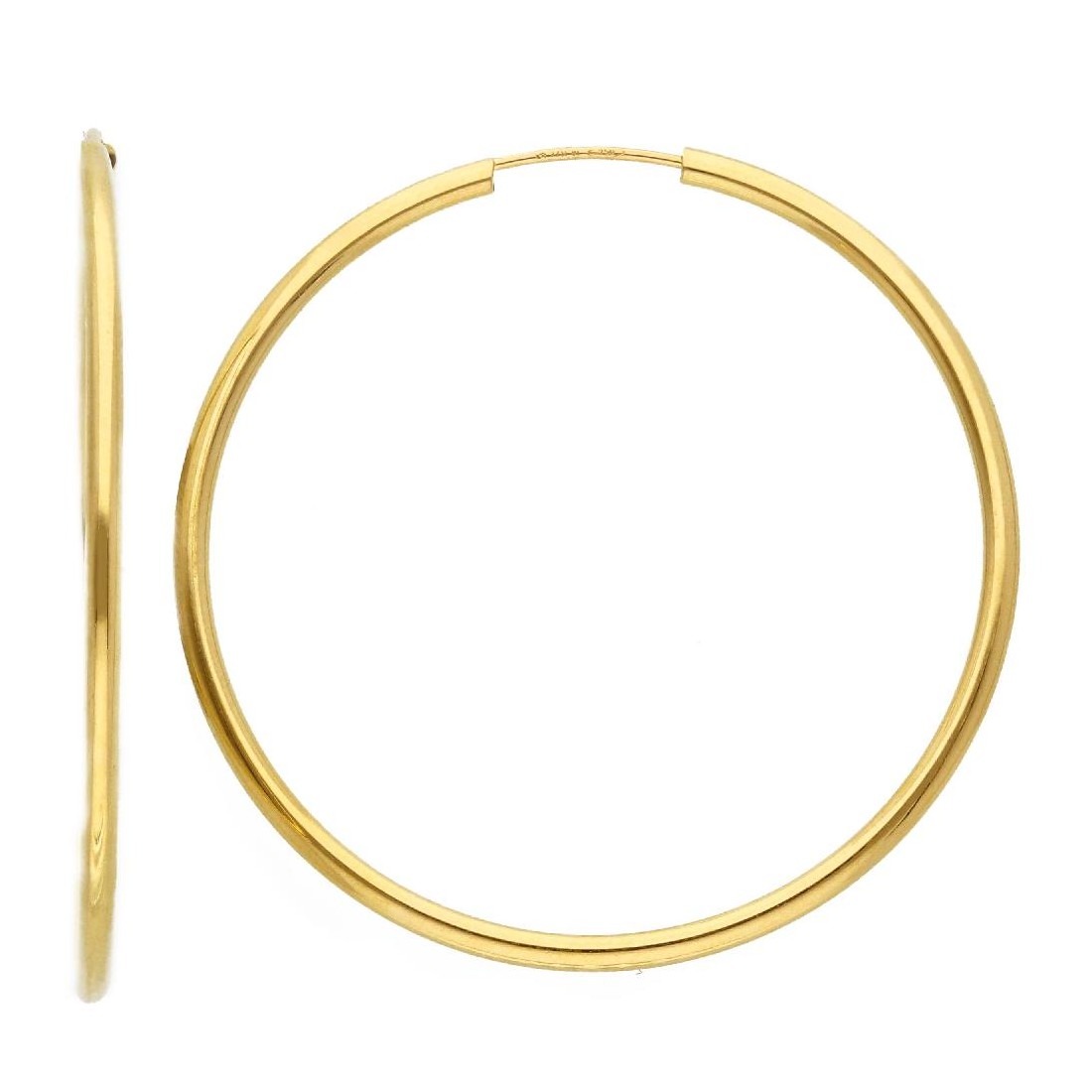 Orecchini cerchio in oro giallo 750/ooo