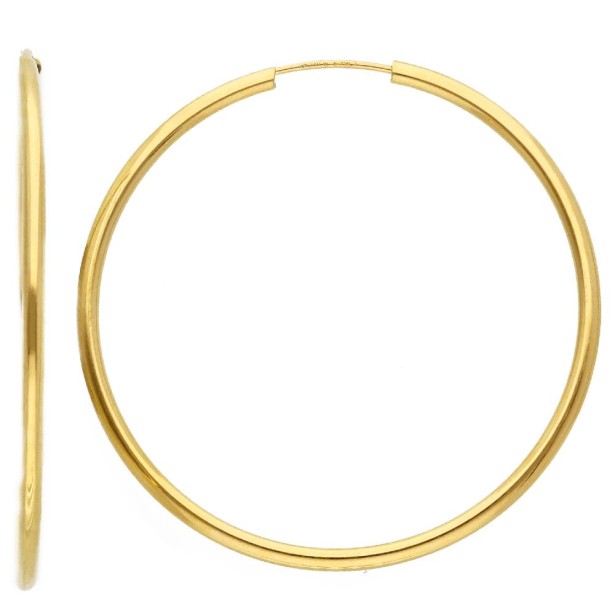 Orecchini cerchio in oro giallo 750/ooo