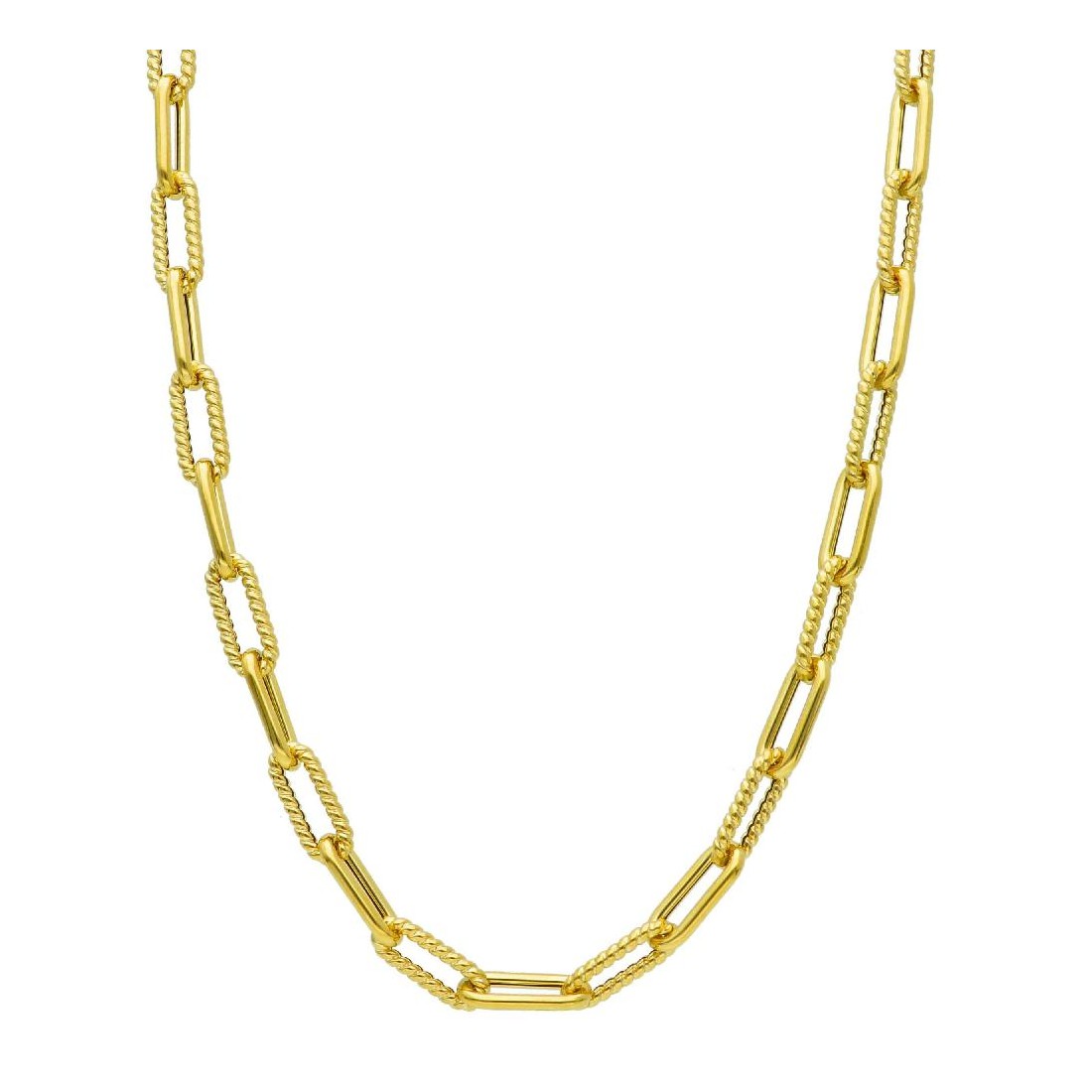 Girocollo paperclip in oro giallo 750/ooo