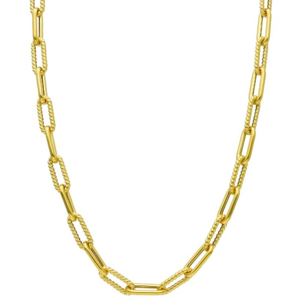 Girocollo paperclip in oro giallo 750/ooo