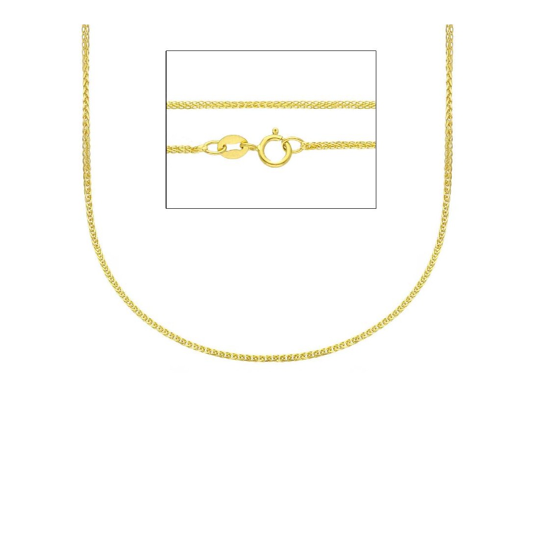 Catena spiga in oro giallo 750/ooo