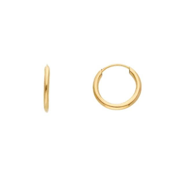 Orecchini cerchio in oro giallo 750/ooo