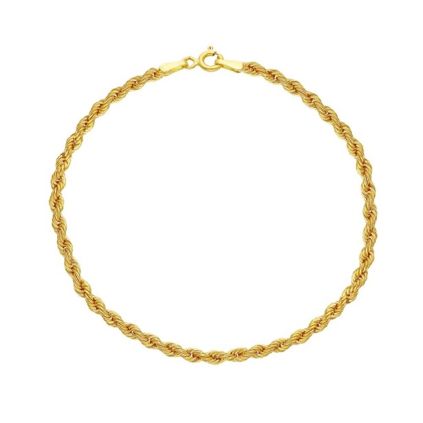 Bracciale catena corda in oro giallo 750/ooo