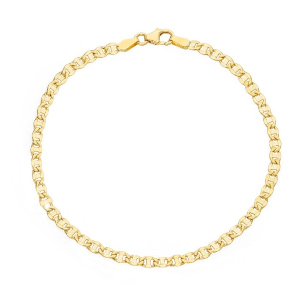 Bracciale catena traversino in oro giallo 750/ooo