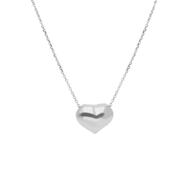 Girocollo in oro bianco 750/ooo con cuore