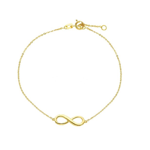 Bracciale in oro giallo 750/ooo con infinito