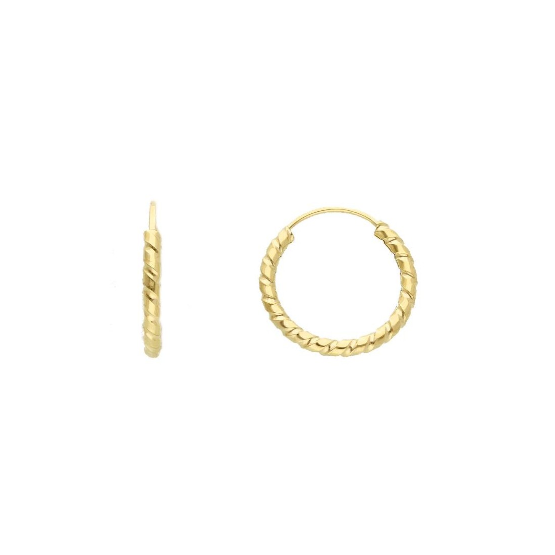 Orecchini cerchio in oro giallo 750/ooo