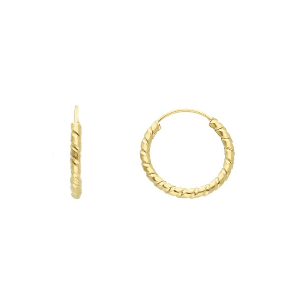 Orecchini cerchio in oro giallo 750/ooo