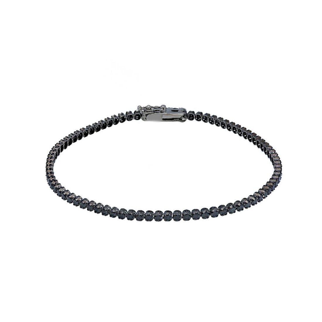 Bracciale tennis in oro brunito 750/°°° e zirconia cubica