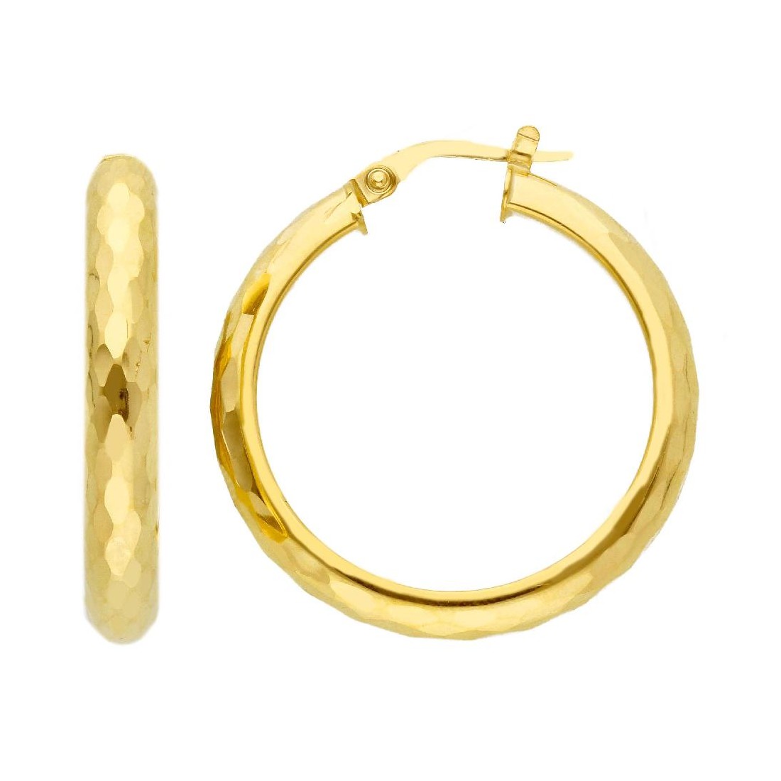 Orecchini cerchio in oro giallo 750/°°°