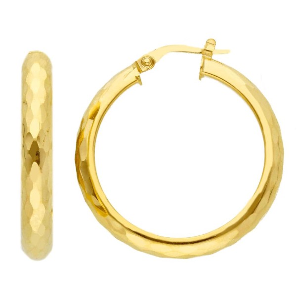 Orecchini cerchio in oro giallo 750/°°°