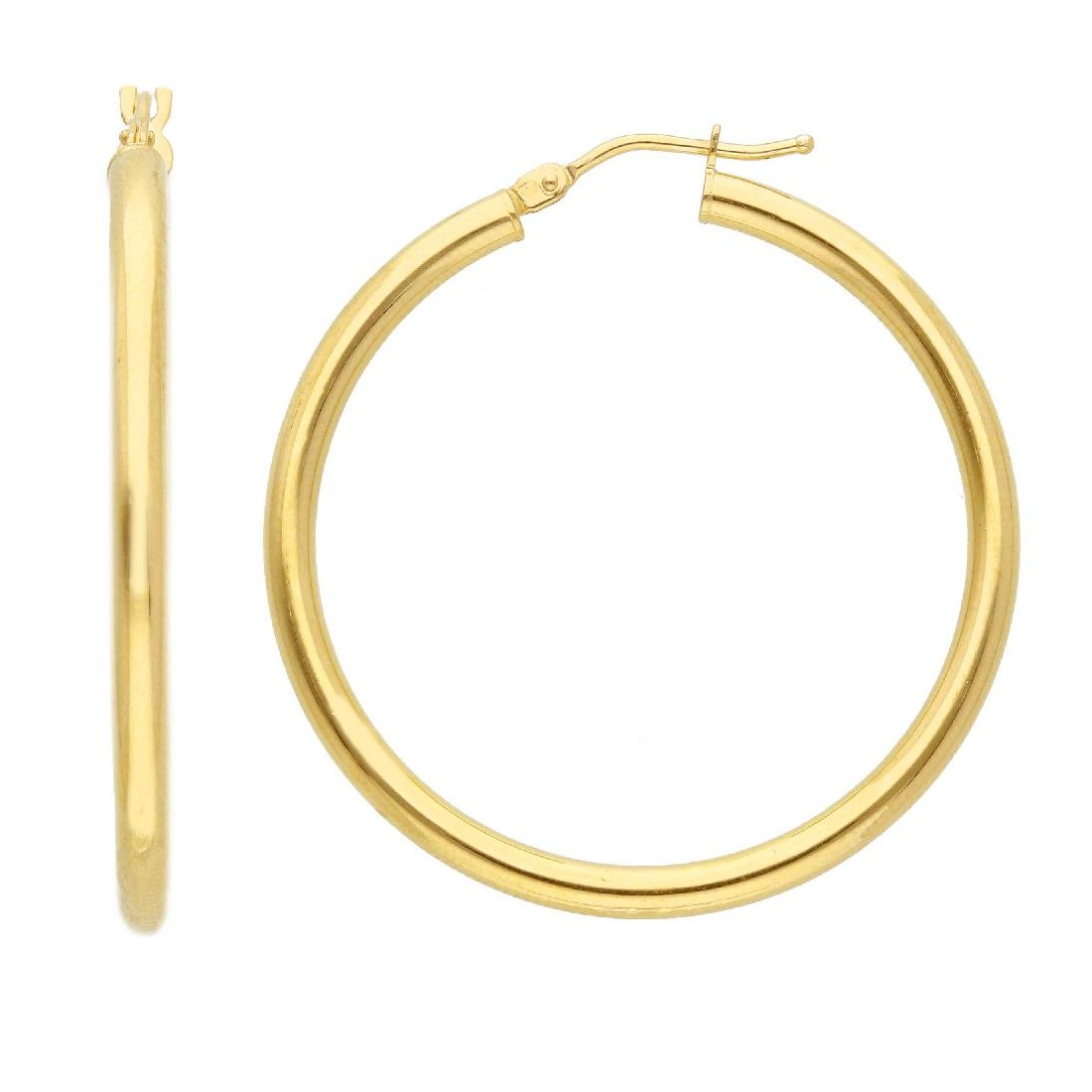 Orecchini cerchio in oro giallo 750/ooo