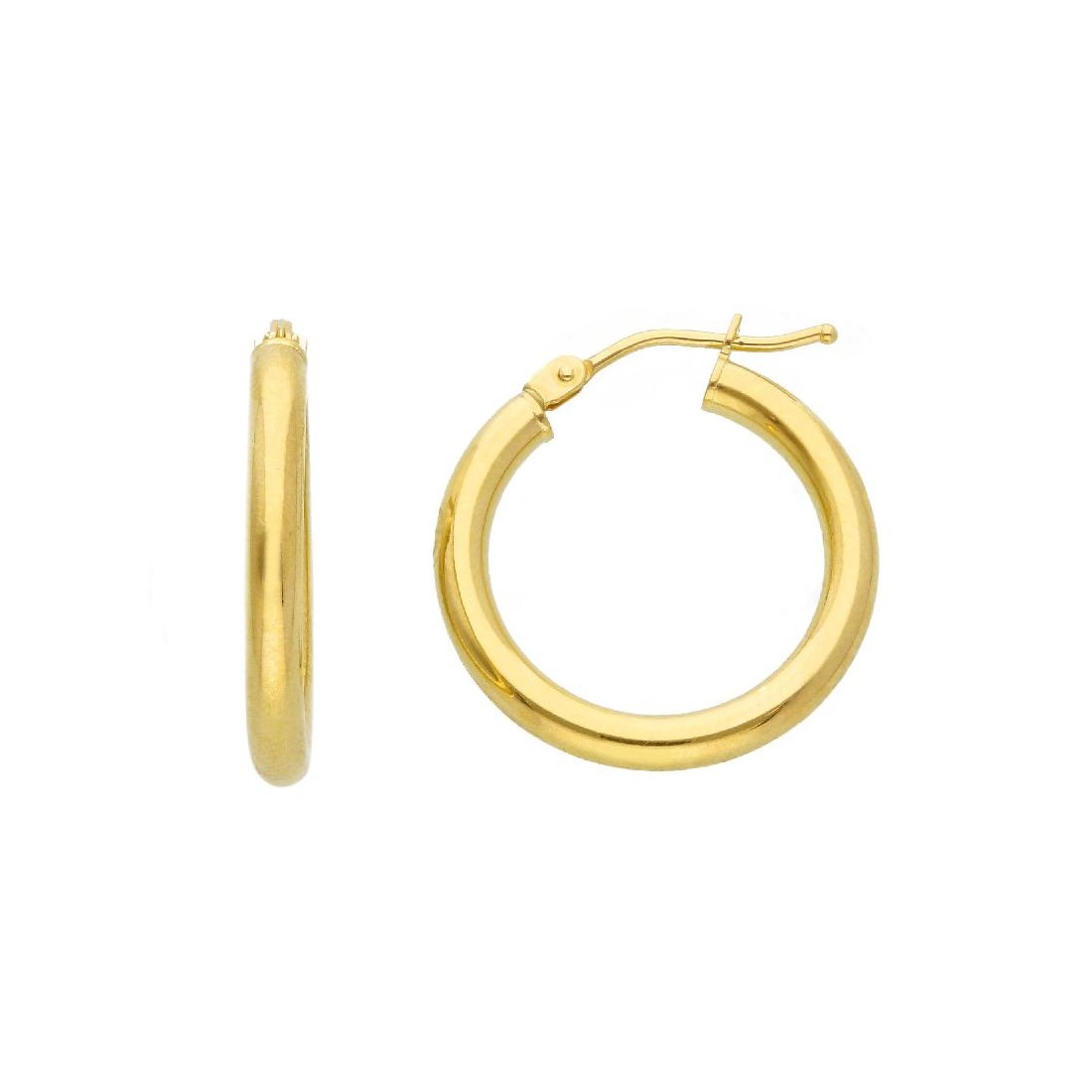 Orecchini cerchio in oro giallo 750/ooo
