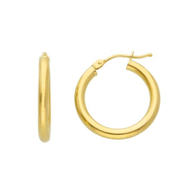 Orecchini cerchio in oro giallo 750/ooo