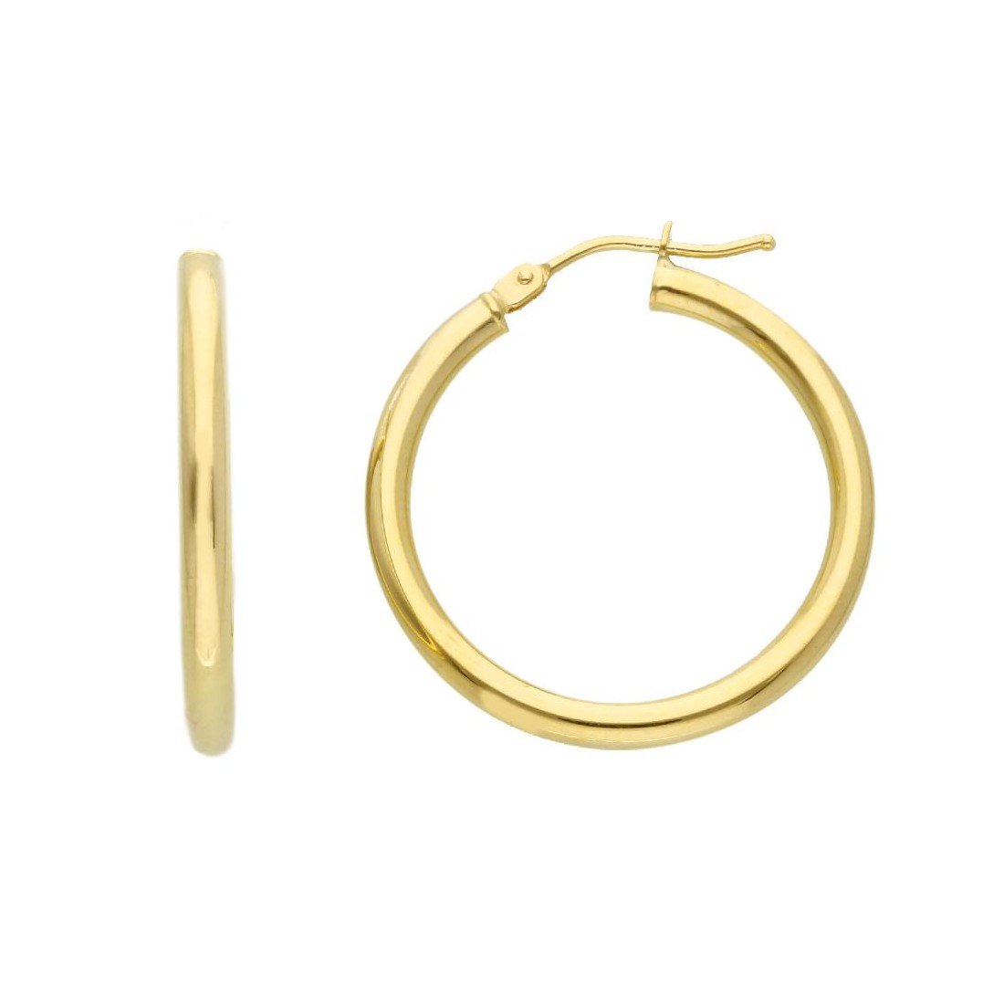 Orecchini cerchio in oro giallo 750/ooo