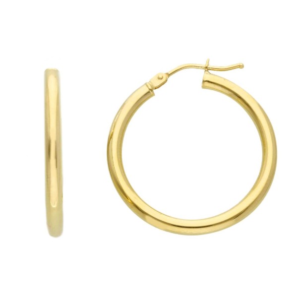 Orecchini cerchio in oro giallo 750/ooo