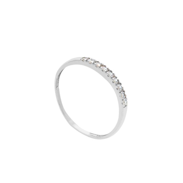 Anello riviere in oro bianco 750/ooo e zirconia cubica