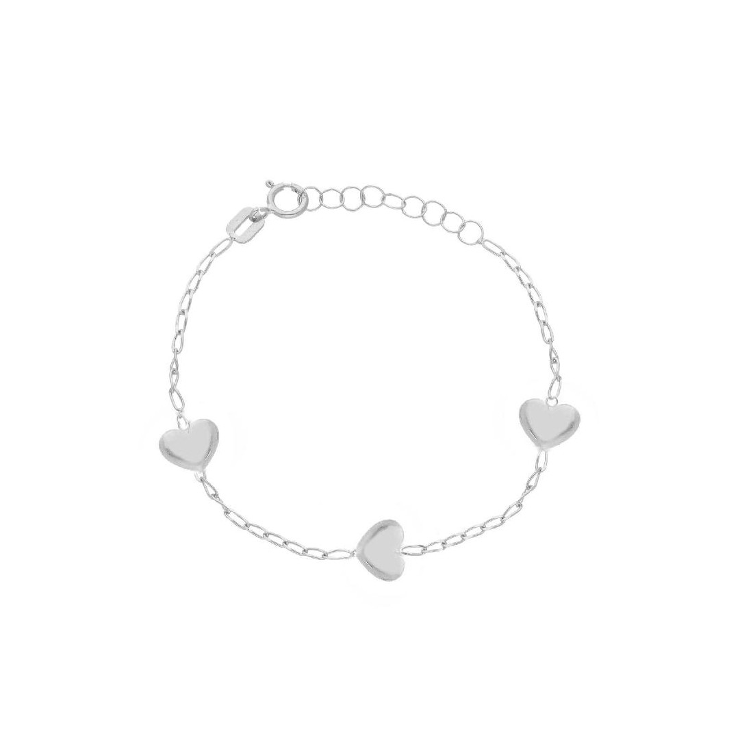 Bracciale in oro bianco 750/ooo con cuore