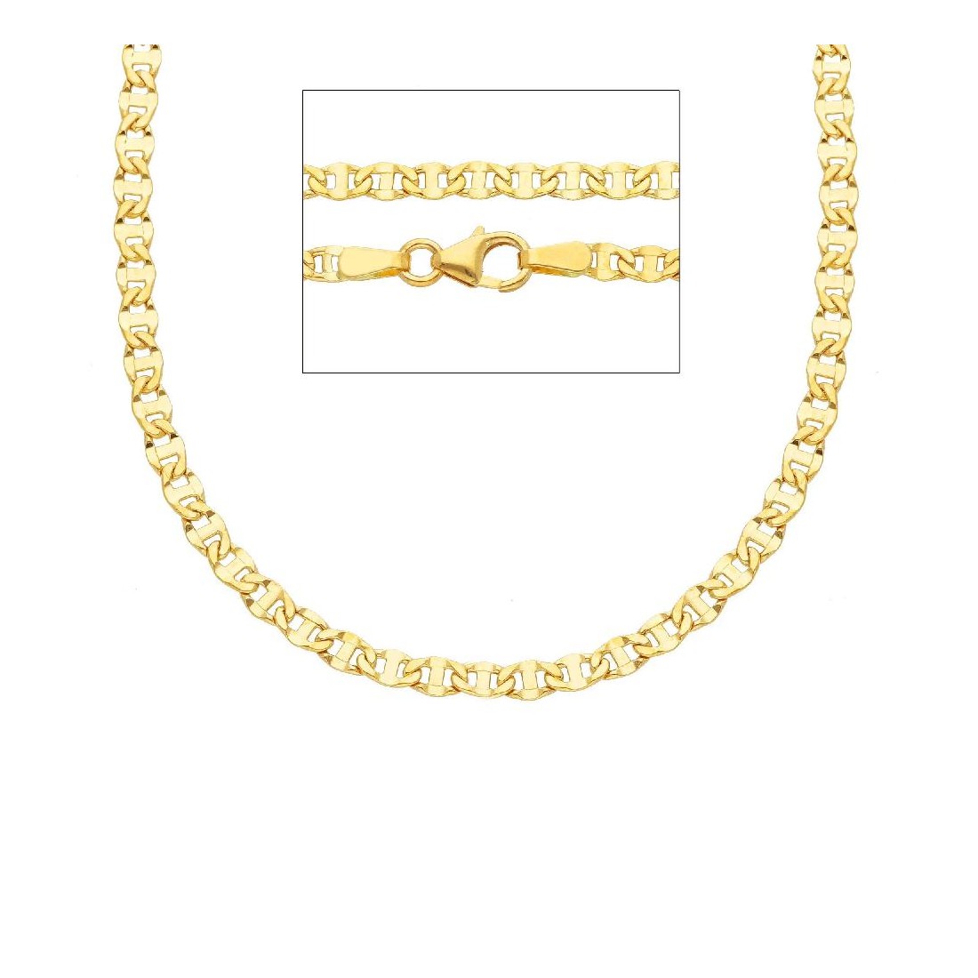 Catena traversino in oro giallo 750/ooo