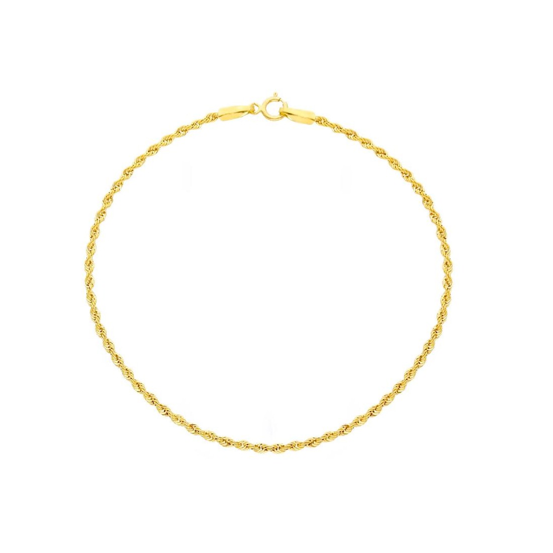 Bracciale catena corda in oro giallo 750/ooo