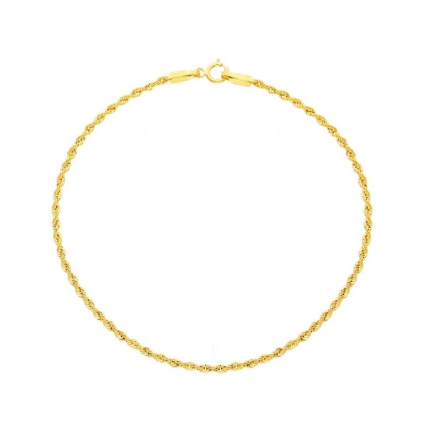 Bracciale catena corda in oro giallo 750/ooo