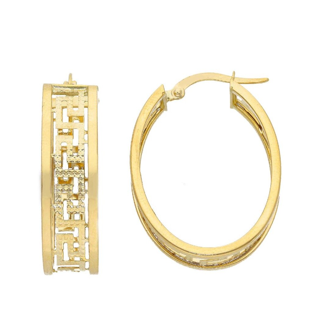 Orecchini cerchio in oro giallo 750/ooo