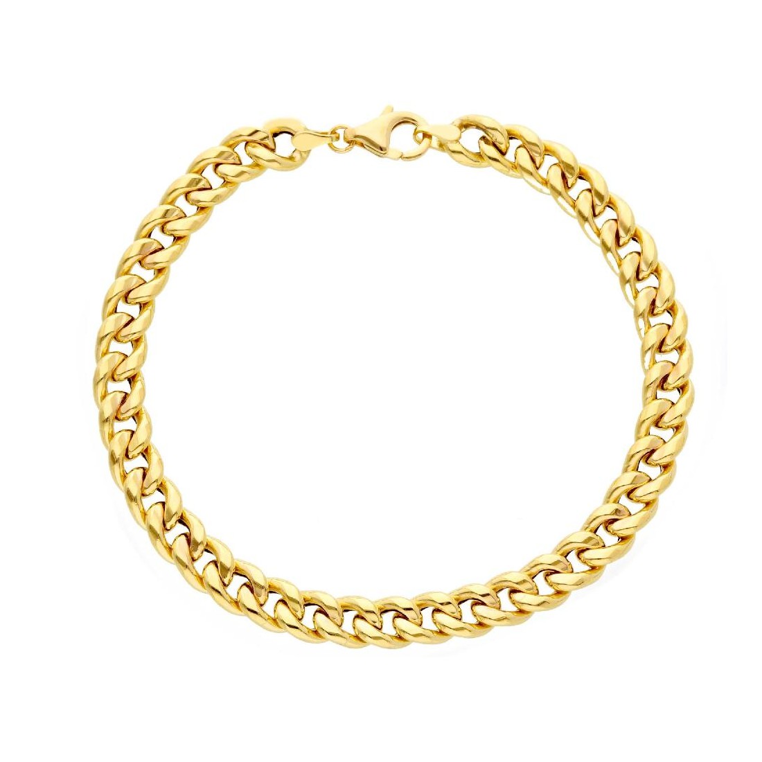 Bracciale catena groumette in oro giallo 750/°°°