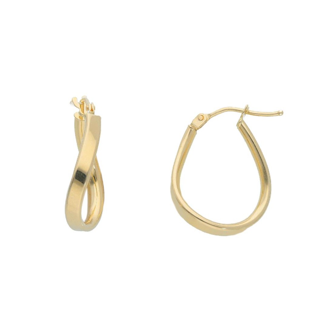 Orecchini cerchio in oro giallo 750/ooo