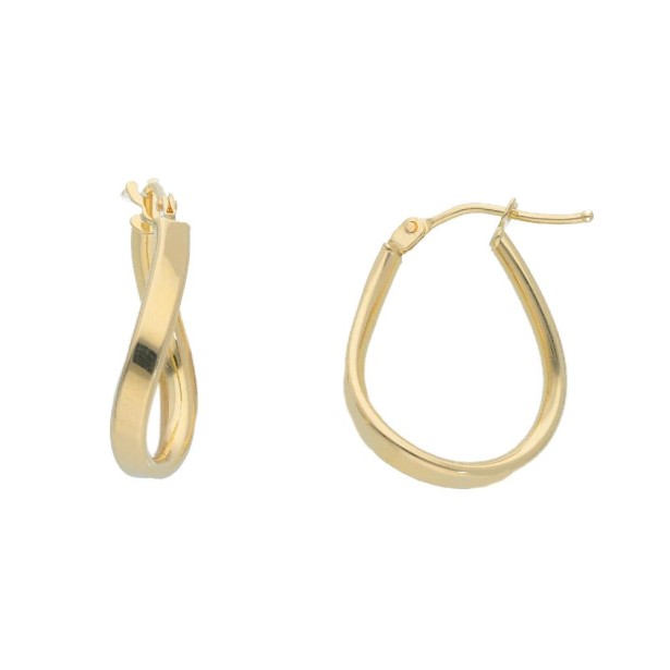 Orecchini cerchio in oro giallo 750/ooo