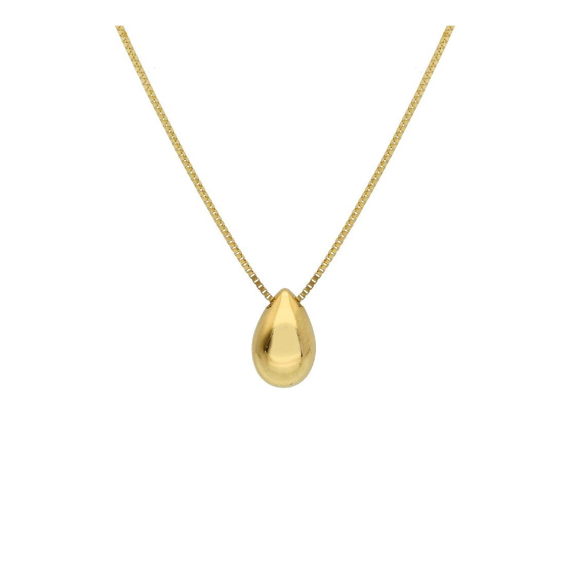 Girocollo in oro giallo 750/ooo con goccia