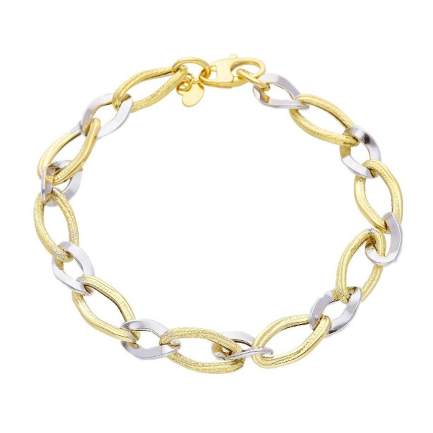 Bracciale in oro giallo e bianco 750/°°°