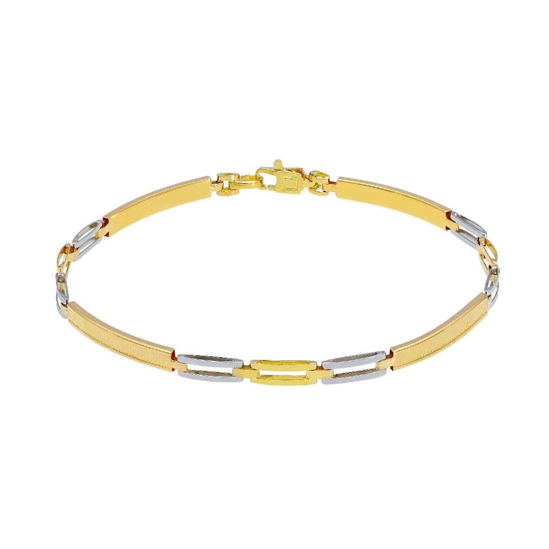 Bracciale in oro giallo e bianco 750/°°°