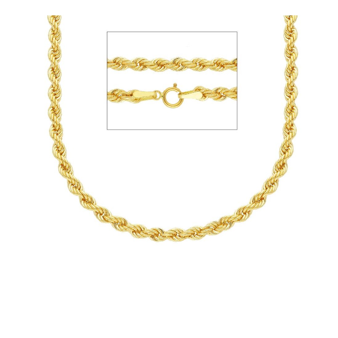 Catena corda in oro giallo 750/ooo