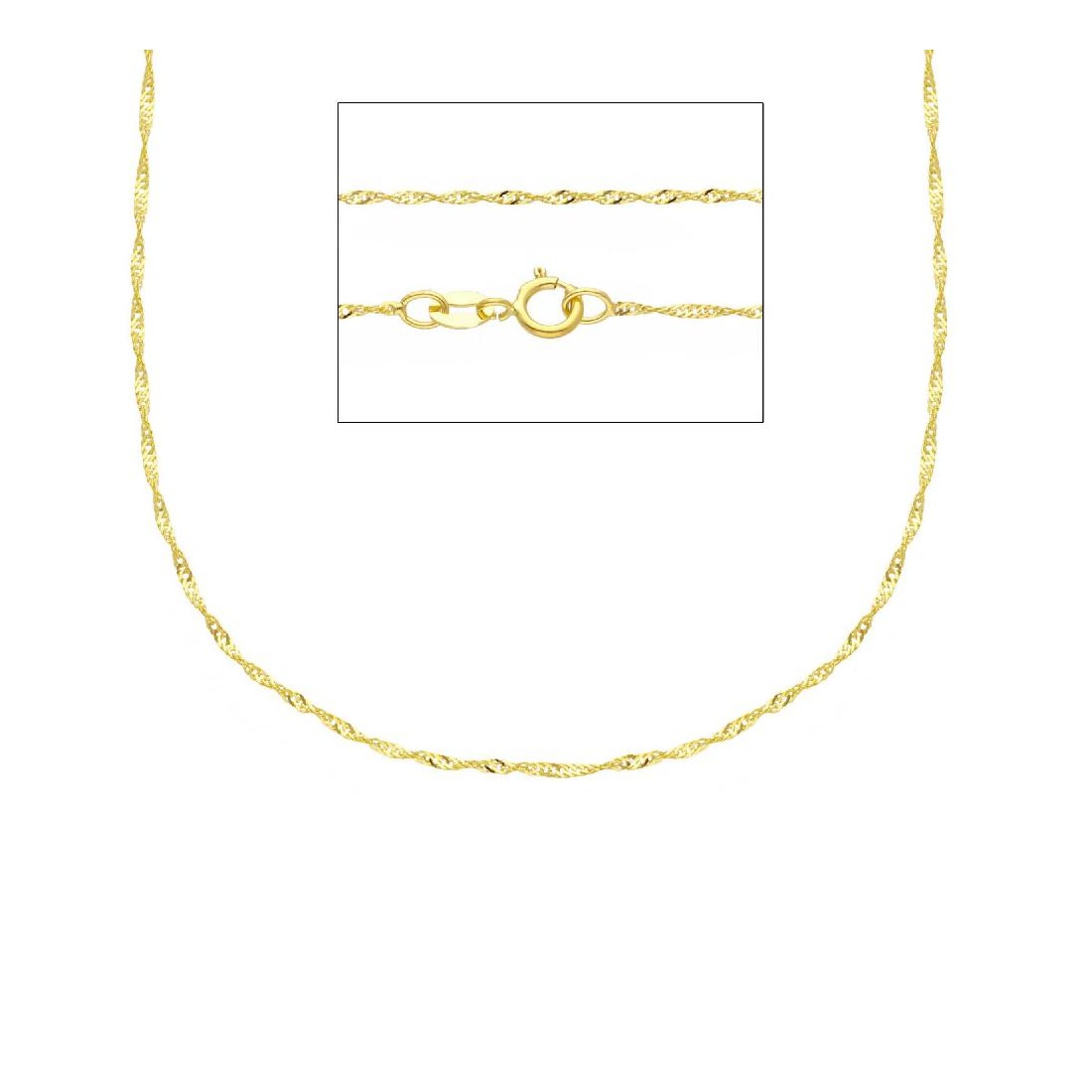 Catena singapore in oro giallo 750/ooo