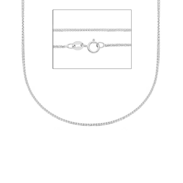 Catena spiga in oro bianco 750/ooo