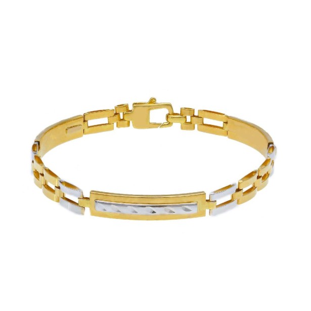 Bracciale in oro giallo e bianco 750/°°°