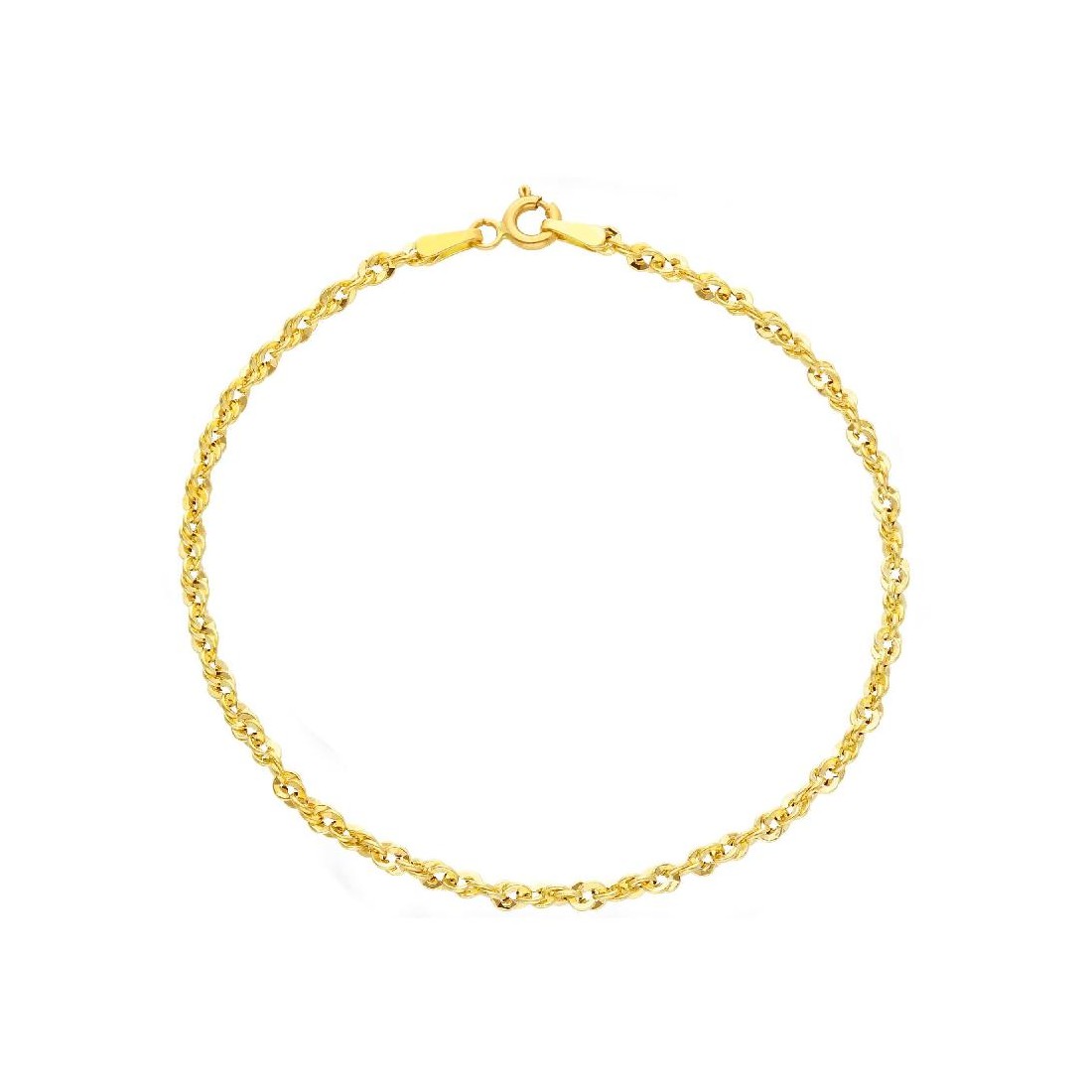 Bracciale catena corda in oro giallo 750/ooo