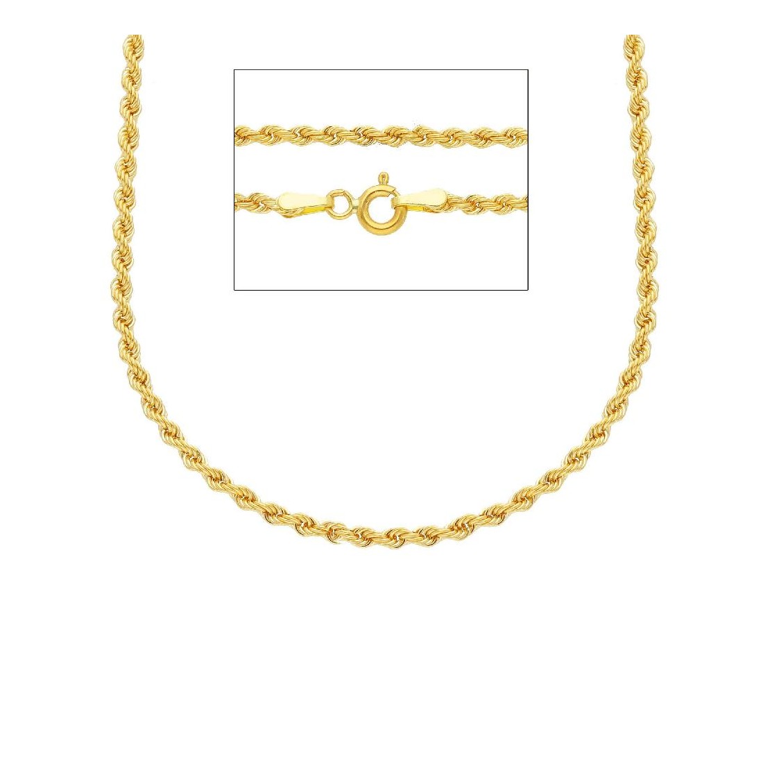 Catena corda in oro giallo 750/ooo