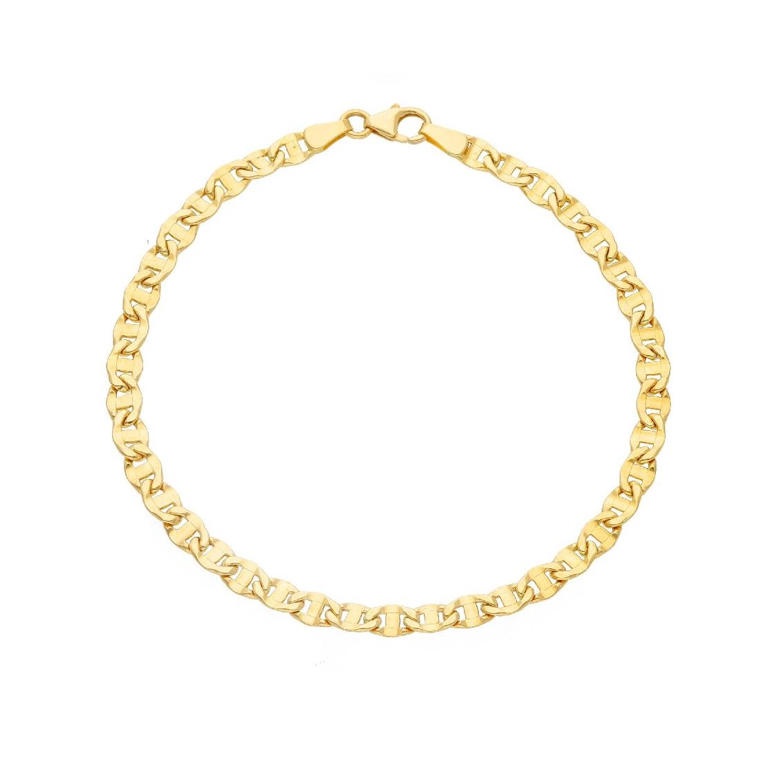 Bracciale catena traversino in oro giallo 750/ooo