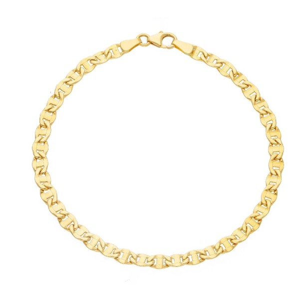 Bracciale catena traversino in oro giallo 750/ooo