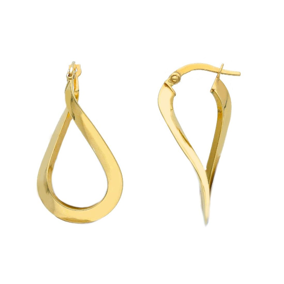 Orecchini cerchio in oro giallo 750/ooo