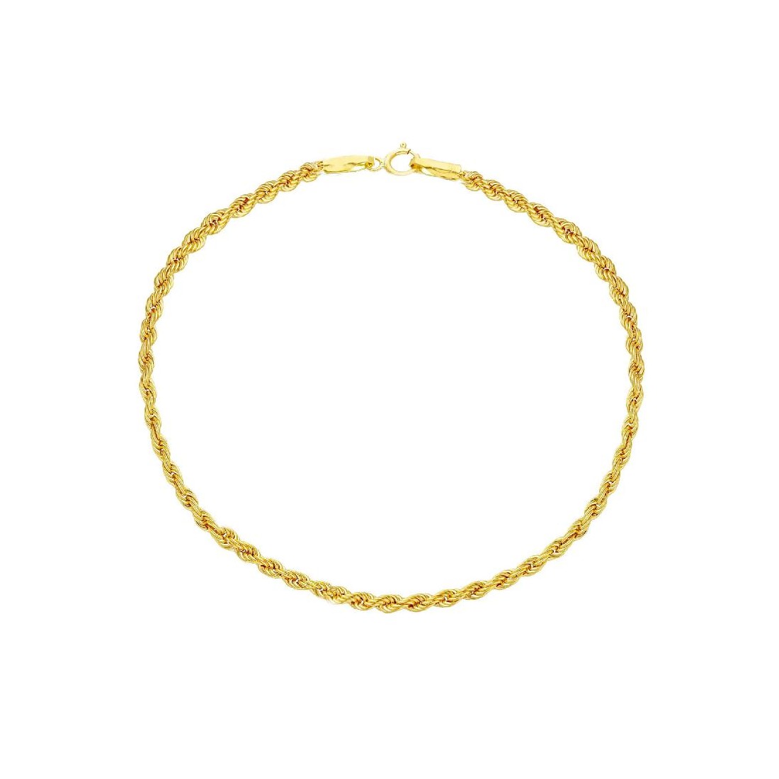 Bracciale catena corda in oro giallo 750/ooo
