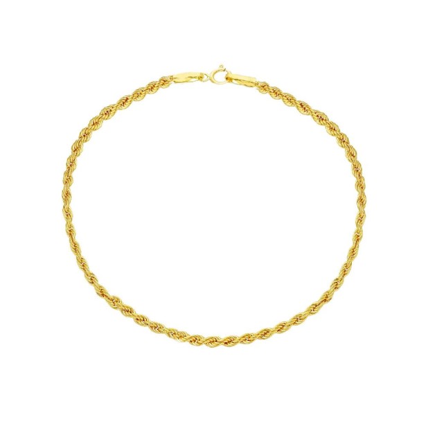 Bracciale catena corda in oro giallo 750/ooo