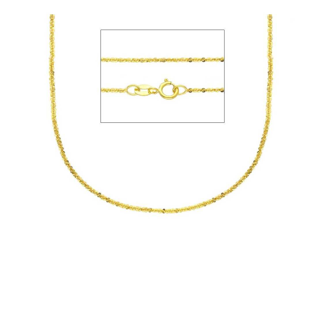 Catena criss cross in oro giallo 750/ooo